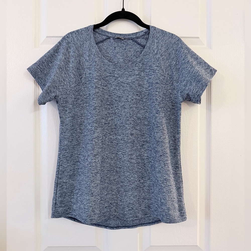 Oiselle Blue Buttery Soft Workout Short Sleeve Top - Women’s 12